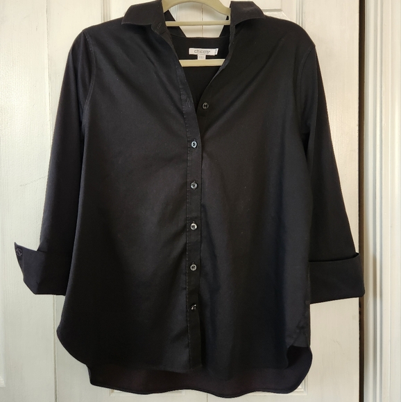 Chico's No Iron™ Stretch-Sateen Shirt - Picture 5 of 9